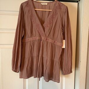 NWT Lucky Brand Women's Mauve Top -  Large